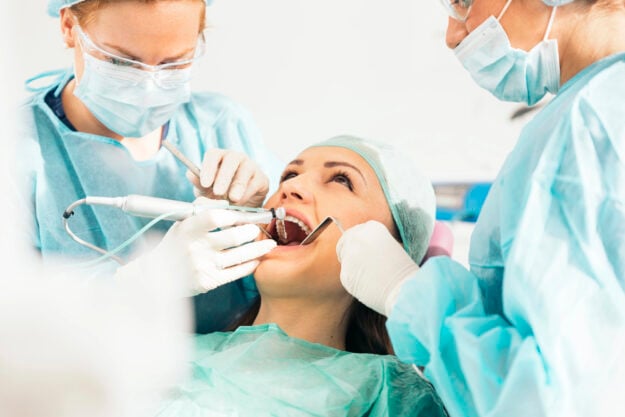 Girl undergoing oral surgery raleigh nc